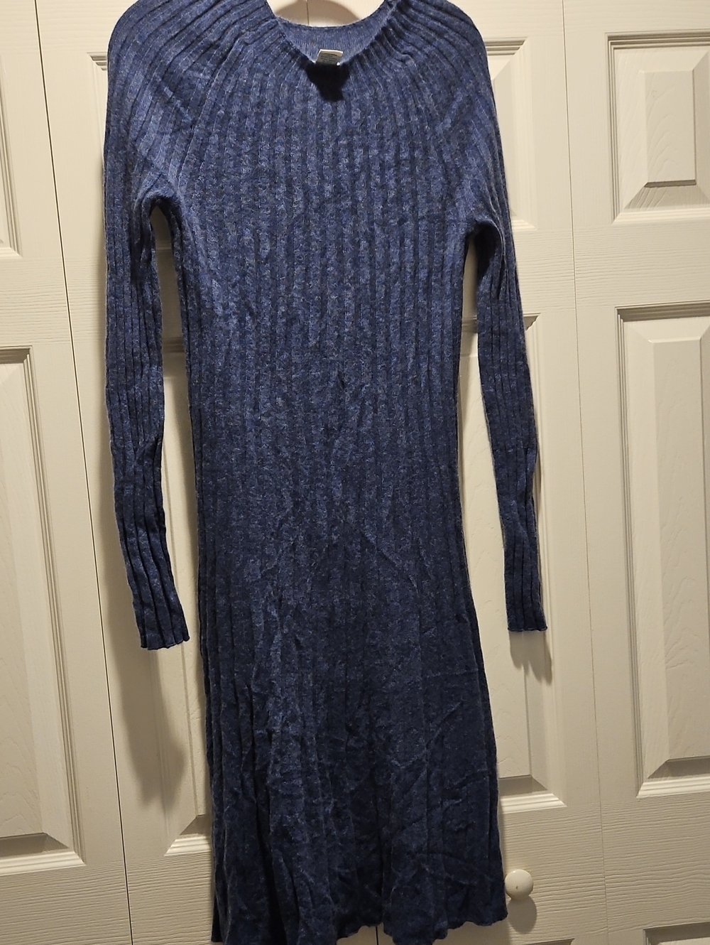 Sundance Cashmere Pleated Knit Sweater Dress Womens